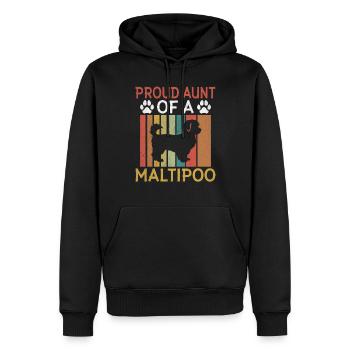 Cadeaux Maltipoo - Sweat à capuche Premium bio Homme - noir - Devant - Nico (187cm)