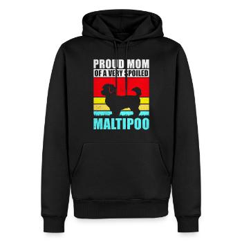Cadeaux Maltipoo - Sweat à capuche Premium bio Homme - noir - Devant - Nico (187cm)