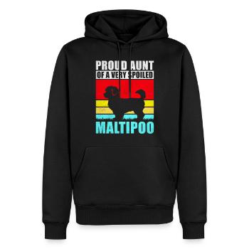 Cadeaux Maltipoo - Sweat à capuche Premium bio Homme - noir - Devant - Nico (187cm)
