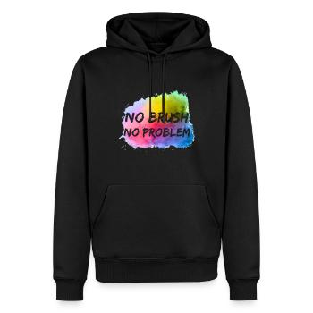 Peintre Toile Peinture fluide Peinture d’art - Sweat à capuche Premium bio Homme - noir - Devant - Nico (187cm)