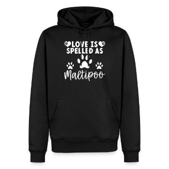 Cadeaux Maltipoo - Sweat à capuche Premium bio Homme - noir - Devant - Nico (187cm)