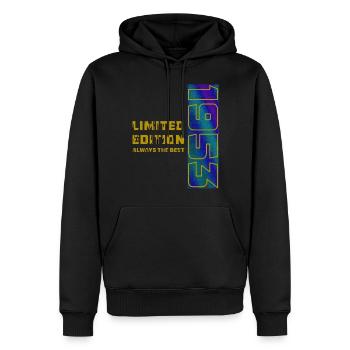 JAHRESZAHL JAHRGANG 1953 - Männer Premium Bio Hoodie - Schwarz - Vorne - Nico (187cm)