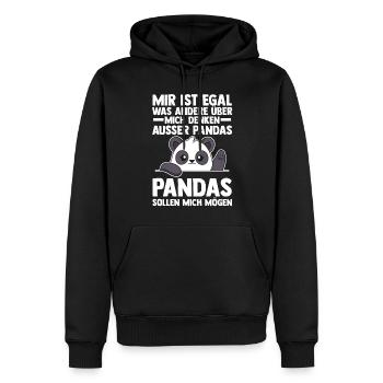 Pandabär Panda - Männer Premium Bio Hoodie - Schwarz - Vorne - Nico (187cm)