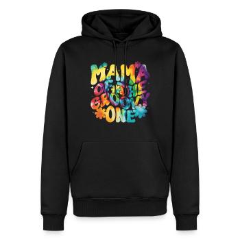 Groovy Mutter Passende Familie Am 1. Geburtstag - Männer Premium Bio Hoodie - Schwarz - Vorne - Nico (187cm)