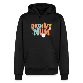 Groovy Mutter Passende Familie Am 1. Geburtstag - Männer Premium Bio Hoodie - Schwarz - Vorne - Nico (187cm)