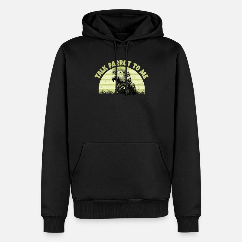 Perruche Perroquet Perroquet Propriétaire - Sweat à capuche Premium bio Homme - noir