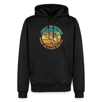 Fischen Forelle Lachs Fischer Angler Barsch - Männer Premium Bio Hoodie - Schwarz - Vorne - Nico (187cm)