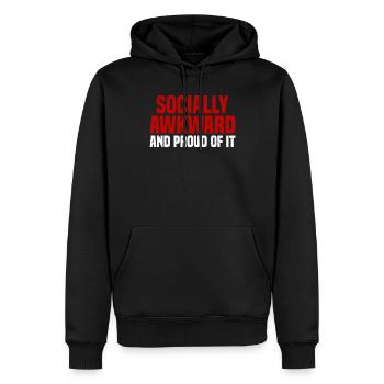 Misanthrope Antisocial Introvert - Men’s Premium Organic Hoodie - black - Front - Nico (187cm)