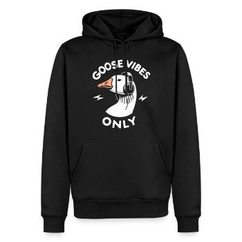 Just Goose Vibes - Mème musical - Sweat à capuche Premium bio Homme - noir - Devant - Nico (187cm)