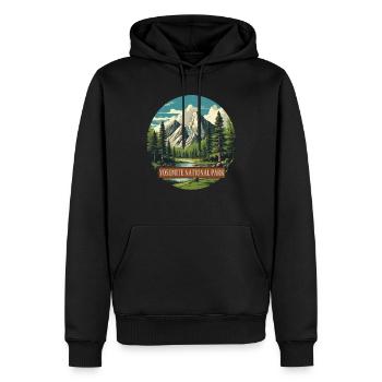 Parc national de Yosemite : randonnée dans les montagnes de Kali - Sweat à capuche Premium bio Homme - noir - Devant - Nico (187cm)
