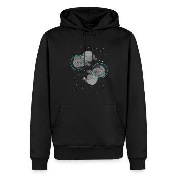 Weltraum Astronaut Geschenk Kinder Elefant - Männer Premium Bio Hoodie - Schwarz - Vorne - Nico (187cm)