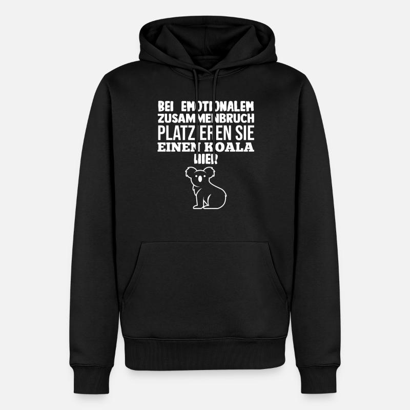 Koalabär Koala - Männer Premium Bio Hoodie - Schwarz