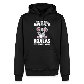 Koalabär Koala - Männer Premium Bio Hoodie - Schwarz - Vorne - Nico (187cm)