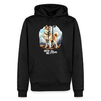 Chien Akita Inu - Sweat à capuche Premium bio Homme - noir - Devant - Nico (187cm)