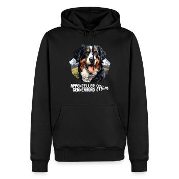 Hund Appenzeller Sennenhund - Männer Premium Bio Hoodie - Schwarz - Vorne - Nico (187cm)