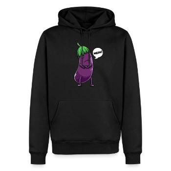 Aubergine Obst Und Gemüse - Männer Premium Bio Hoodie - Schwarz - Vorne - Nico (187cm)