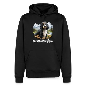 Dog Bernedoodle - Men’s Premium Organic Hoodie - black - Front - Nico (187cm)
