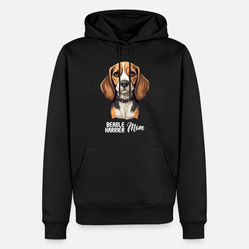 Hund Beagle Harrier - Männer Premium Bio Hoodie - Schwarz