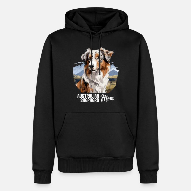 Hund Australian Shepherd - Männer Premium Bio Hoodie - Schwarz