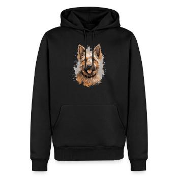 Dog Berger Picard - Men’s Premium Organic Hoodie - black - Front - Nico (187cm)