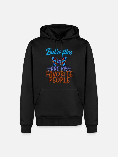 Butterfly Lover Gifts - Men’s Premium Organic Hoodie - black