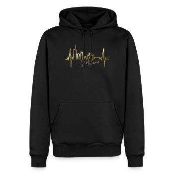 Mailand Skyline Italien Herzschlag Fan Love Milano - Männer Premium Bio Hoodie - Schwarz - Vorne - Nico (187cm)