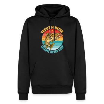 Fischen Forelle Lachs Fischer Angler Barsch - Männer Premium Bio Hoodie - Schwarz - Vorne - Nico (187cm)