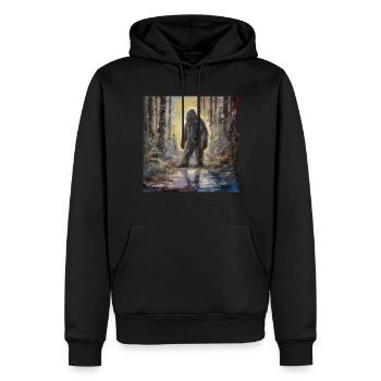 Gemälde Kunst Sasquatch Funny Graphic Acts - Männer Premium Bio Hoodie - Schwarz - Vorne - Nico (187cm)