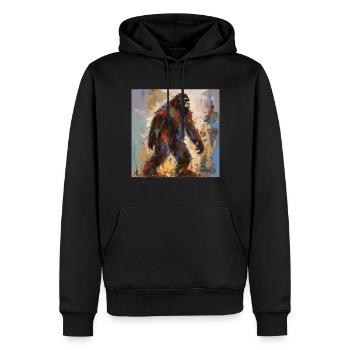 Gemälde Kunst Sasquatch Funny Graphic Acts - Männer Premium Bio Hoodie - Schwarz - Vorne - Nico (187cm)