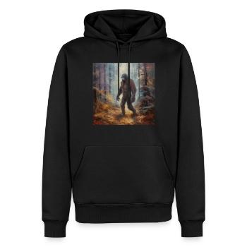Gemälde Kunst Sasquatch Funny Graphic Acts - Männer Premium Bio Hoodie - Schwarz - Vorne - Nico (187cm)
