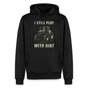 Je suis toujours avec Dirt Traktor Farmer Bauer - Sweat à capuche Premium bio Homme - noir - Devant - Nico (187cm)