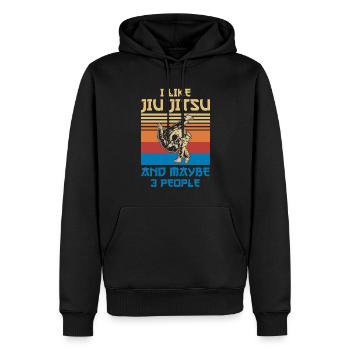 Brasilianischer Jiu-jitsu-trainer Kampfsport Bjj - Männer Premium Bio Hoodie - Schwarz - Vorne - Nico (187cm)