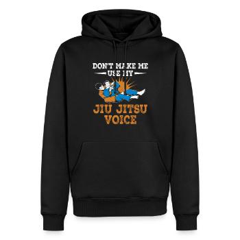 Brazilian Jiu-Jitsu Coach Martial Arts Bjj - Men’s Premium Organic Hoodie - black - Front - Nico (187cm)