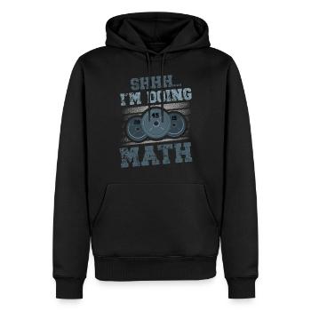 I Do Math Bodybuilder Bodybuilding - Men’s Premium Organic Hoodie - black - Front - Nico (187cm)