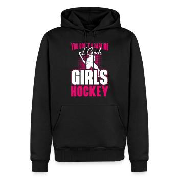 Field Hockey Coach You Don't Scare - Männer Premium Bio Hoodie - Schwarz - Vorne - Nico (187cm)