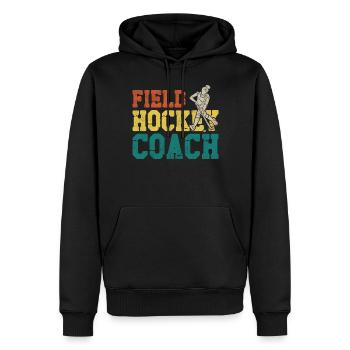 Field Hockey Coach Field Hockey - Männer Premium Bio Hoodie - Schwarz - Vorne - Nico (187cm)