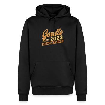 Geselle 2023 Abschluss der Ausbildung zum - Männer Premium Bio Hoodie - Schwarz - Vorne - Nico (187cm)