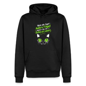 Katze Lustig Kater Geschenk mit Katzen Spruch - Männer Premium Bio Hoodie - Schwarz - Vorne - Nico (187cm)