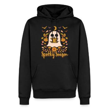 Niedliches Gespenst Halloween Gespenstische Saison - Männer Premium Bio Hoodie - Schwarz - Vorne - Nico (187cm)