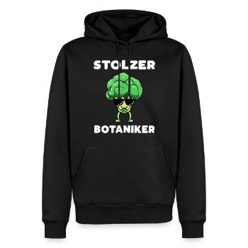 Stolzer Botaniker - Männer Premium Bio Hoodie - Schwarz - Vorne - Nico (187cm)