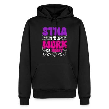 Altenpflegehelferin Pflegehelfer Pflegehelferin - Männer Premium Bio Hoodie - Schwarz - Vorne - Nico (187cm)