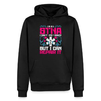 Altenpflegehelfer Pflegehelfer Pflegehelferin - Männer Premium Bio Hoodie - Schwarz - Vorne - Nico (187cm)