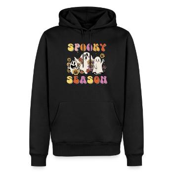 Saison effrayante - Sweat à capuche Premium bio Homme - noir - Devant - Nico (187cm)