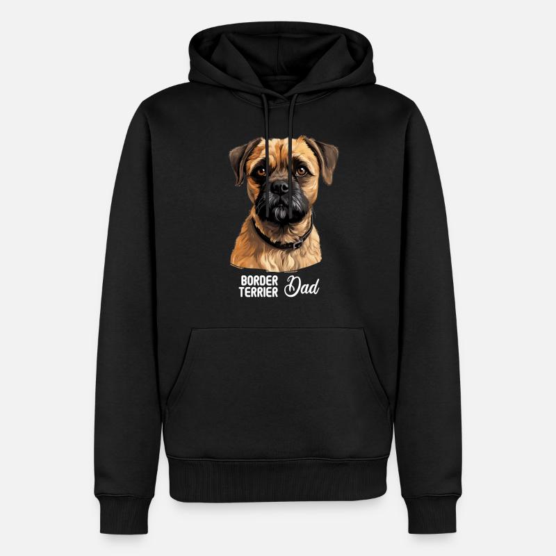 Chien Border Terrier - Sweat à capuche Premium bio Homme - noir
