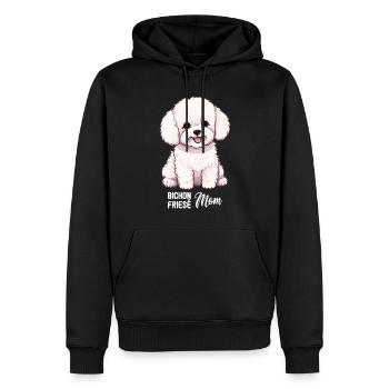 Hund Bichon Friesé - Männer Premium Bio Hoodie - Schwarz - Vorne - Nico (187cm)