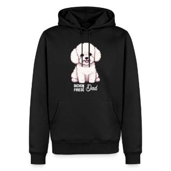 Hund Bichon Friesé - Männer Premium Bio Hoodie - Schwarz - Vorne - Nico (187cm)