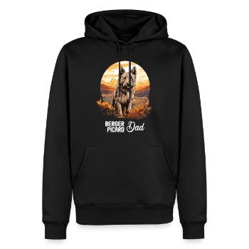 Dog Berger Picard - Men’s Premium Organic Hoodie - black - Front - Nico (187cm)