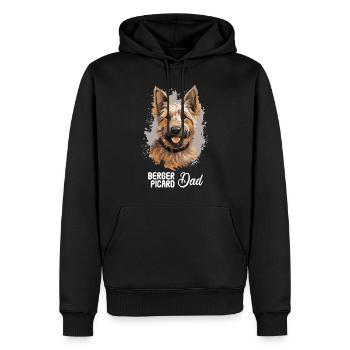 Dog Berger Picard - Men’s Premium Organic Hoodie - black - Front - Nico (187cm)