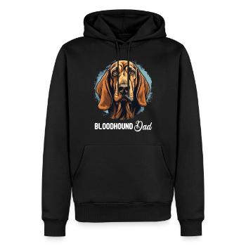 Hund Bloodhound - Männer Premium Bio Hoodie - Schwarz - Vorne - Nico (187cm)