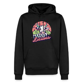 Kuh Kühe Moo-Licious Landwirt Kuhkopf - Männer Premium Bio Hoodie - Schwarz - Vorne - Nico (187cm)